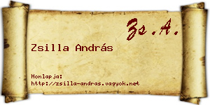 Zsilla András névjegykártya