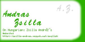 andras zsilla business card